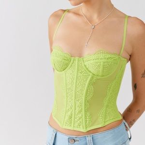 BNWT Modern Love Corset in Green
